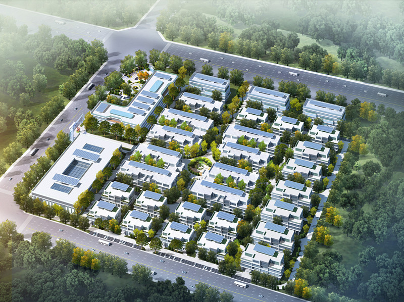  尚风绿谷碳中和环保科技园，花园式独栋办公楼，1000到12000平方米厂办独栋
